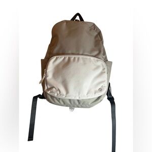 Lululemon Everywhere Beige and Cream Backpack